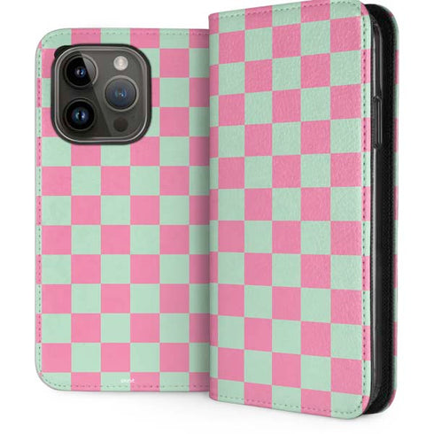 Watermelon Checkered iPhone 15 Pro Folio Case